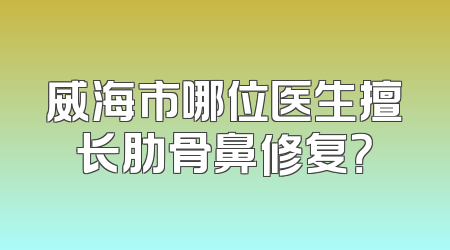 威海市哪位医生擅长肋骨鼻修复？