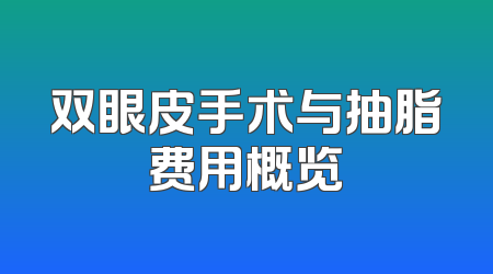 双眼皮手术与抽脂费用概览