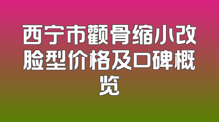 西宁市颧骨缩小改脸型价格及口碑概览