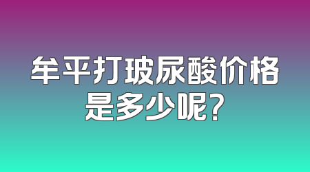 牟平打玻尿酸价格是多少呢？