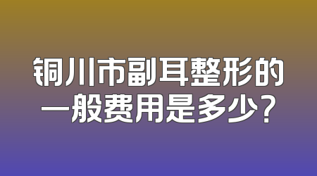 铜川市副耳整形的一般费用是多少？