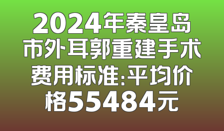 2024年秦皇岛市外耳郭重建手术费用标准：平均价格55484元