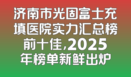 济南市光固富士充填医院实力汇总榜前十佳，2025年榜单新鲜出炉