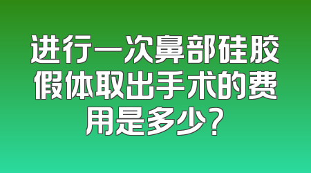 进行一次鼻部硅胶假体取出手术的费用是多少？