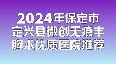 2024年保定市定兴县微创无痕丰胸术优质医院推荐
