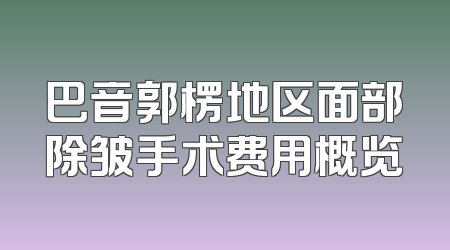 巴音郭楞地区面部除皱手术费用概览