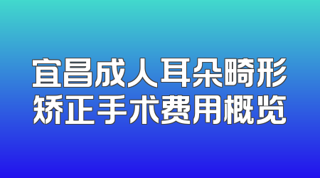 宜昌成人耳朵畸形矫正手术费用概览