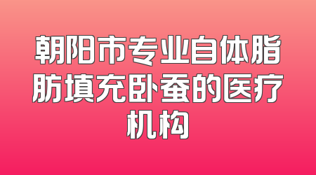 朝阳市专业自体脂肪填充卧蚕的医疗机构