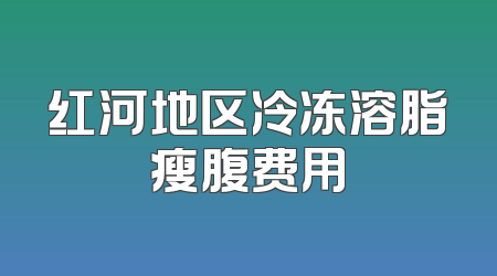 红河地区冷冻溶脂瘦腹费用