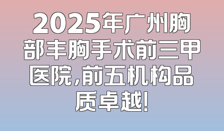 2025年广州胸部丰胸手术前三甲医院，前五机构品质卓越！
