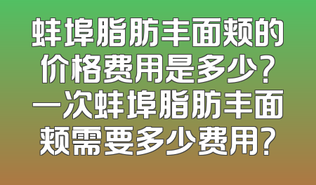 蚌埠脂肪丰面颊的价格费用是多少？一次蚌埠脂肪丰面颊需要多少费用？
