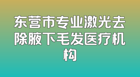 东营市专业激光去除腋下毛发医疗机构