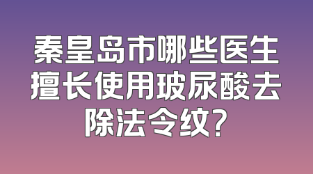 秦皇岛市哪些医生擅长使用玻尿酸去除法令纹？