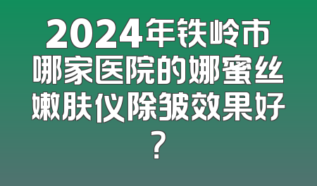 2024年铁岭市哪家医院的娜蜜丝嫩肤仪除皱效果好？