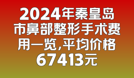 2024年秦皇岛市鼻部整形手术费用一览，平均价格67413元