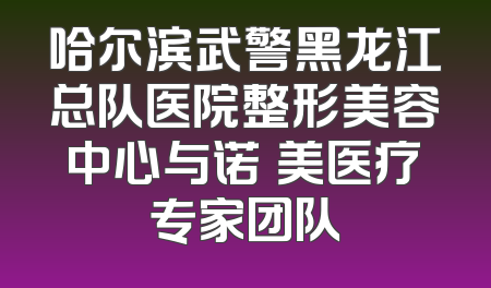 哈尔滨武警黑龙江总队医院整形美容中心与诺嬄美医疗专家团队