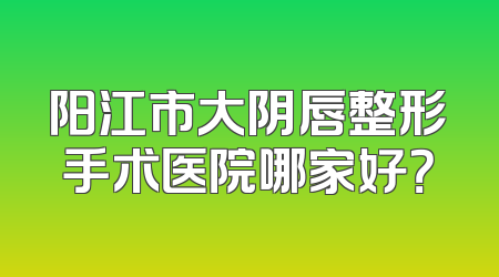 阳江市大阴唇整形手术医院哪家好？