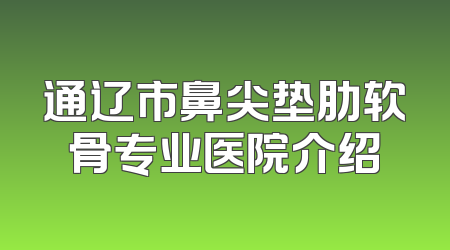 通辽市鼻尖垫肋软骨专业医院介绍