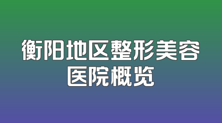 衡阳地区整形美容医院概览