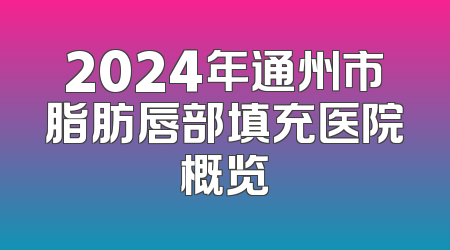 2024年通州市脂肪唇部填充医院概览