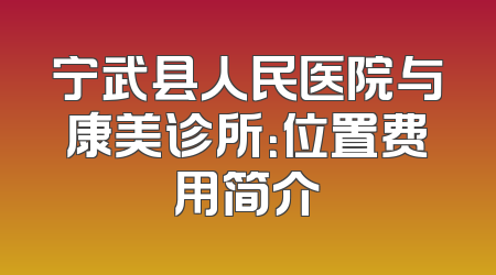 宁武县人民医院与康美诊所：位置费用简介