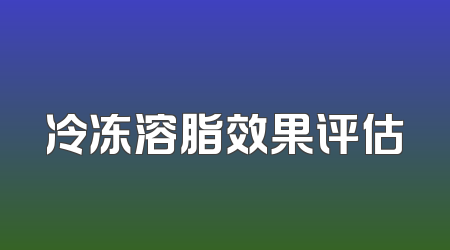 冷冻溶脂效果评估