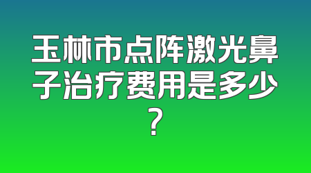 玉林市点阵激光鼻子治疗费用是多少？
