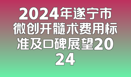 2024年遂宁市微创开髓术费用标准及口碑展望2024