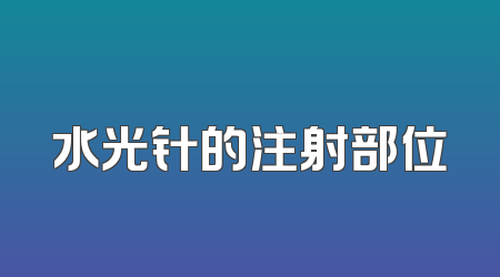 水光针的注射部位