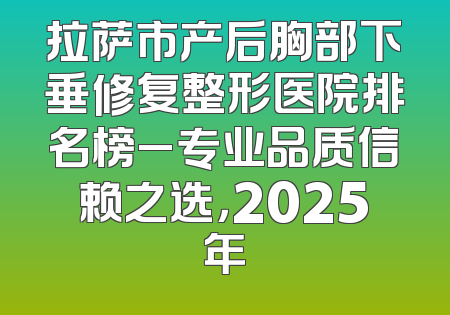拉萨市产后胸部下垂修复整形医院排名榜_专业品质信赖之选，2025年