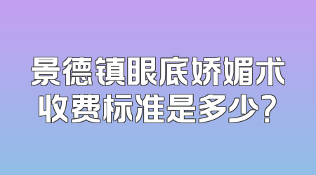 景德镇眼底娇媚术收费标准是多少？