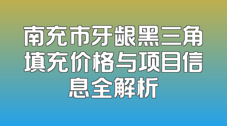 南充市牙龈黑三角填充价格与项目信息全解析