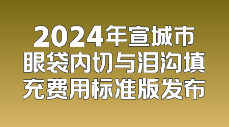 2024年宣城市眼袋内切与泪沟填充费用标准版发布