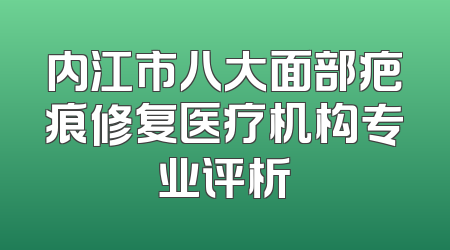 内江市八大面部疤痕修复医疗机构专业评析