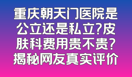 重庆朝天门医院是公立还是私立？皮肤科费用贵不贵？揭秘网友真实评价