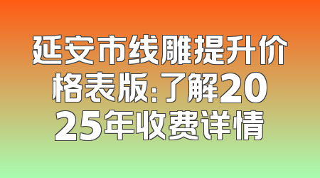 延安市线雕提升价格表版：了解2025年收费详情