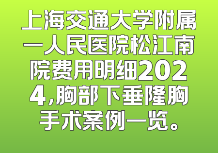 上海交通大学附属一人民医院松江南院费用明细2024,胸部下垂隆胸手术案例一览。