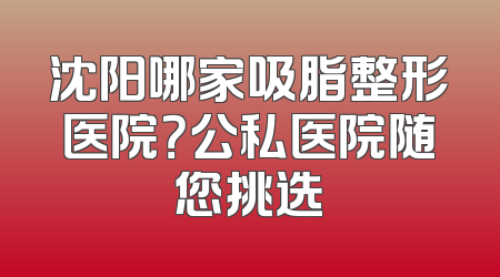 沈阳哪家吸脂整形医院？公私医院随您挑选