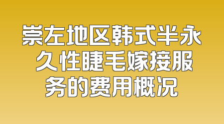 崇左地区韩式半永 久性睫毛嫁接服务的费用概况
