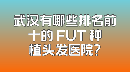 武汉有哪些排名前十的 FUT 种植头发医院？