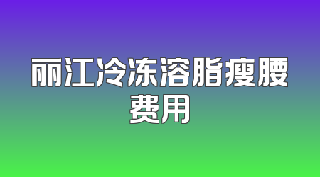 丽江冷冻溶脂瘦腰费用
