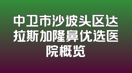 中卫市沙坡头区达拉斯加隆鼻优选医院概览
