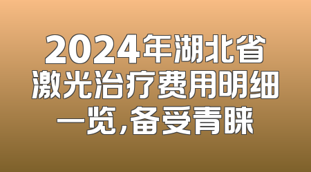 2024年湖北省激光治疗费用明细一览，备受青睐