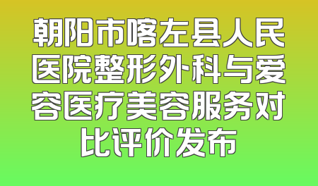 朝阳市喀左县人民医院整形外科与爱容医疗美容服务对比评价发布