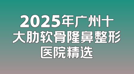 2025年广州十大肋软骨隆鼻整形医院精选