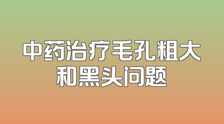 中药治疗毛孔粗大和黑头问题