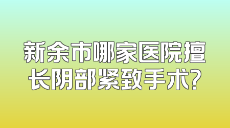 新余市哪家医院擅长阴部紧致手术？