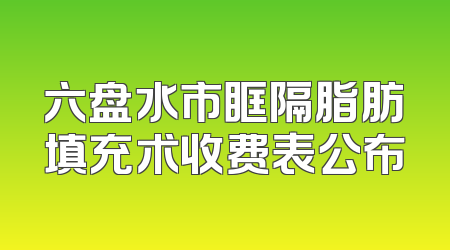 六盘水市眶隔脂肪填充术收费表公布