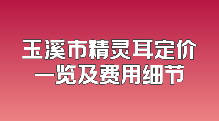 玉溪市精灵耳定价一览及费用细节