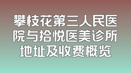 攀枝花第三人民医院与拾悦医美诊所地址及收费概览